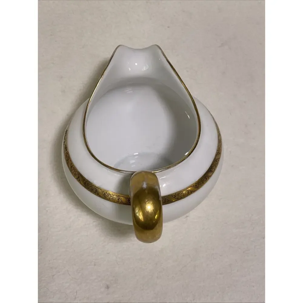 Rosenthal Selb Bavaria Balmoral White and Gold Handle Creamer